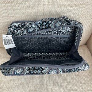 NWT: Vera Bradley Iconic Large Blush and Brush Makeup Case - Charcoal Medallion
